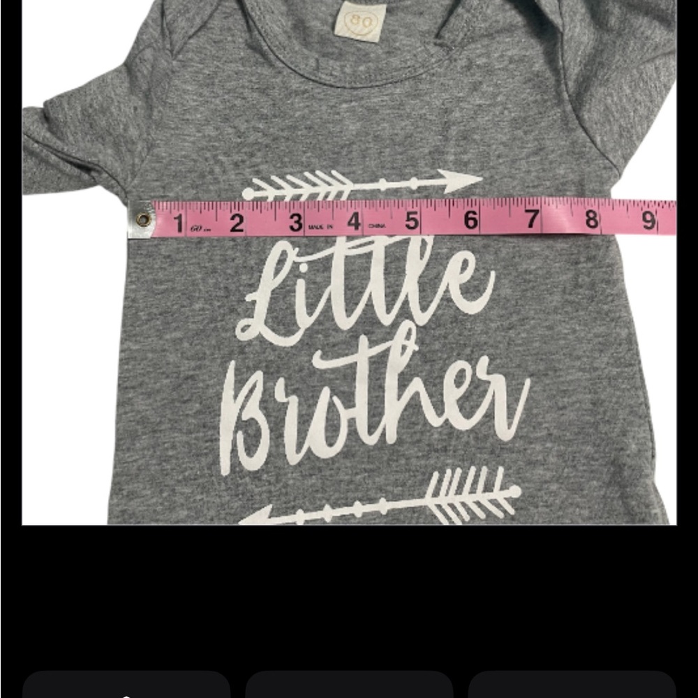 Gray and Maroon Little Brother Onesies - Picture 9 of 12